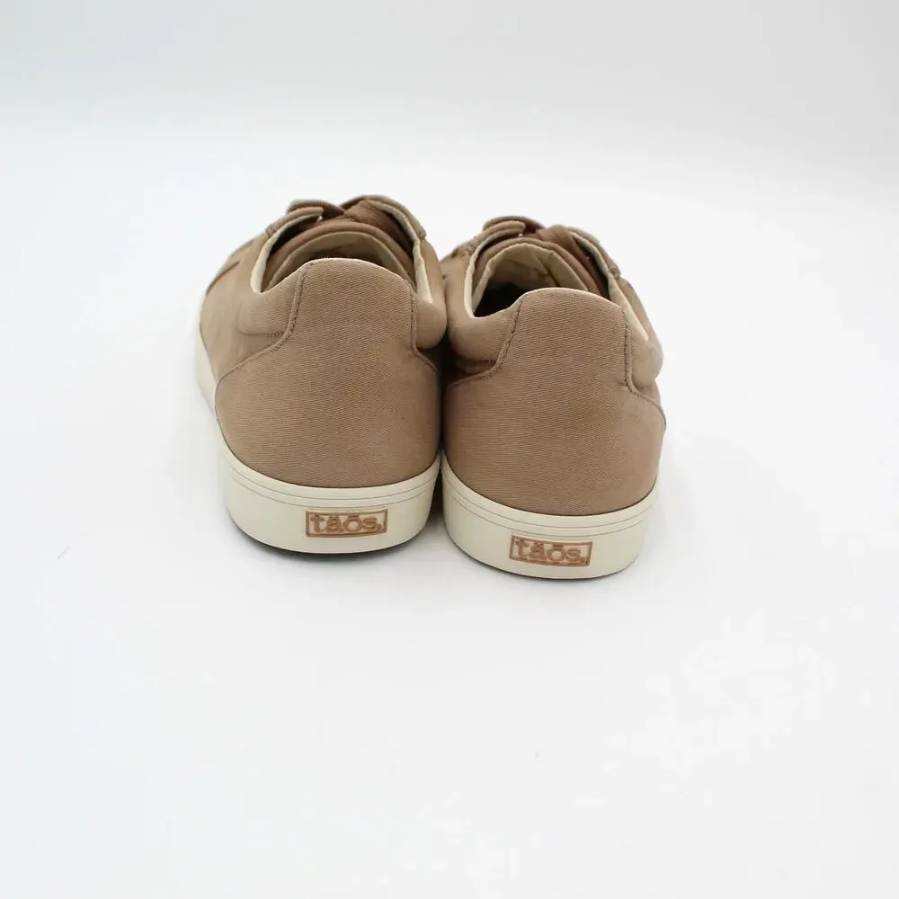 Taos Starsky Sneaker Mens 10 Brown Canvas Lace Up Comfort Casual Shoe Minimalist